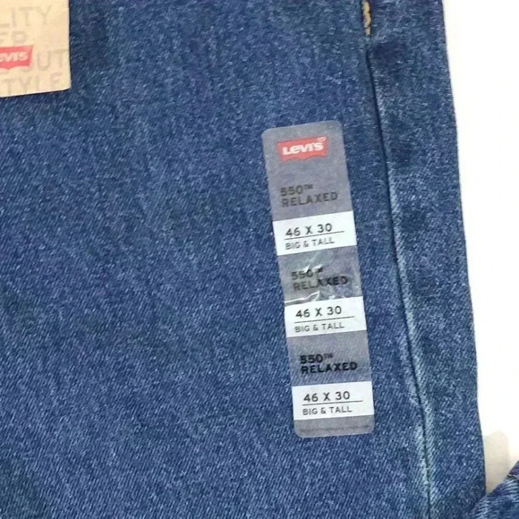 Levi's 550 Relaxed Fit Jeans 46x30 Big & Tall Men's Denim - Picture 2 of 6
